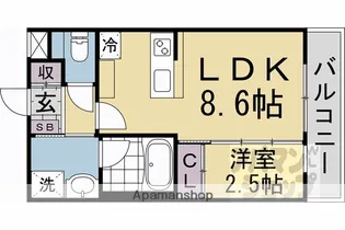 ESTRUTHKYOTOⅡ【4階】の間取り