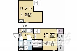 ハーモニーテラス景勝町II【203号室】の間取り