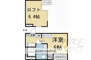 淀ヒルズ【105号室】の間取り