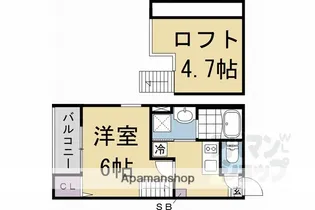 HALE MAHALO【202号室】の間取り