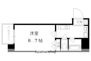 CASA VERDE高辻【5階】の間取り