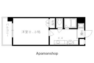 CASA VERDE高辻【6階】の間取り