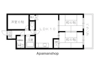 ニューシャトー長岡【208号室】の間取り