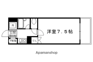 米市館【408号室】の間取り