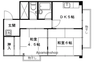 プラザハイツ【3階】の間取り