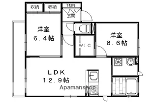 BELLE MAISON 祥鳥橋【2階】の間取り