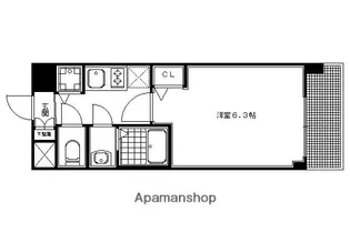 プレサンス京都五条天使突抜【402号室】の間取り
