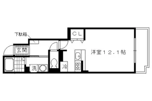 1Kの間取り画像