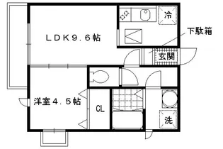 ブリランテ大谷【201号室】の間取り