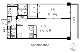 アンプルールフェール西大路【106号室】の間取り