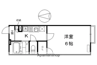 レオパレス京都【104号室】の間取り