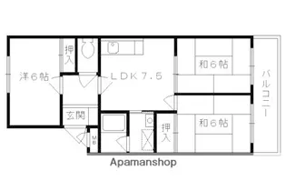 シャルム醍醐【20G号室】の間取り