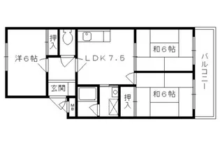 シャルム醍醐【50C号室】の間取り
