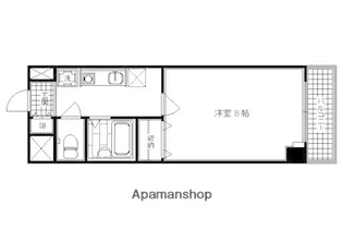 らくさいめぞん2【6階】の間取り