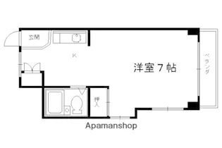 アメリカンハウス二条【107号室】の間取り