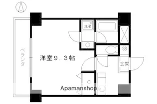 プラザ五条鴨川【701号室】の間取り