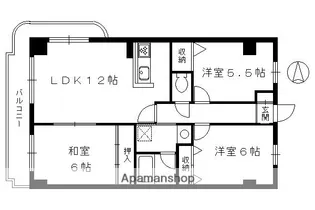 ロックフィールド【9階】の間取り