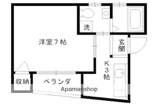 アルメール八条【1B号室】の間取り
