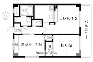 アビエンテ大藪【3階】の間取り
