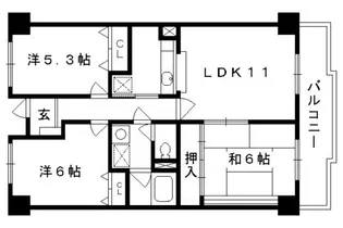 ラポート勧修【708号室】の間取り