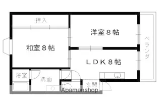 コーポラス桃山【303号室】の間取り