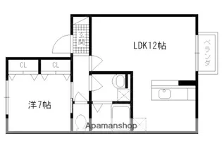 メゾンドール シルヴィ【103号室】の間取り