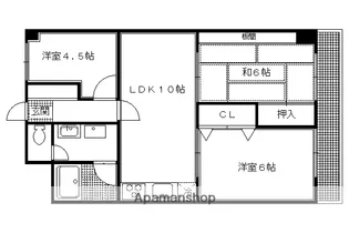 交徳マンション【304号室】の間取り