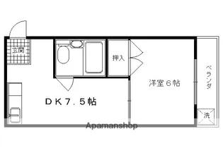 マンションエイト【505号室】の間取り