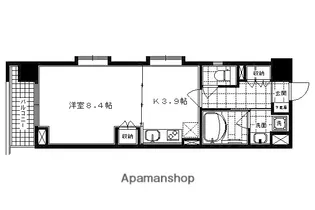 ベラジオ五条堀川【6階】の間取り