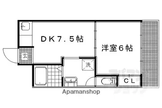 ヴィラ白川山手【23号室】の間取り