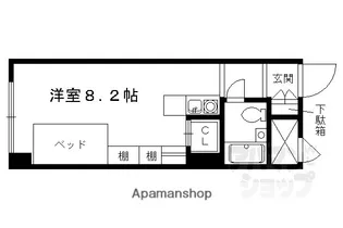 松屋レジデンス修学院【412号室】の間取り
