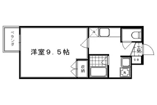 PEACEFUL朱雀【310号室】の間取り