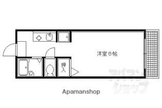 フレグランス上治【210号室】の間取り