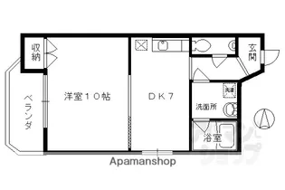 シャトークレール【202号室】の間取り