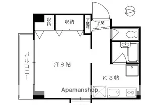 ドマーレ府庁前【203号室】の間取り