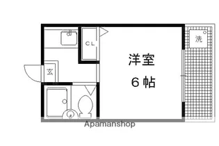 二軒茶屋マンション【A26号室】の間取り