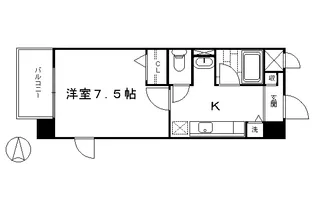 ヴェルキューブ石雲【206号室】の間取り