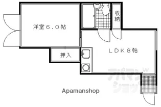 アクエルド東大路【201号室】の間取り