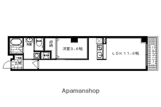 ソレイユ京都二条【205号室】の間取り