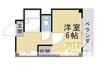 ハイライズ西院【808号室】の間取り