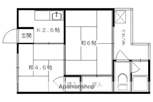 コーポ三谷【13号室】の間取り