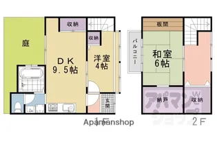 京都府京都市下京区木賊山町仏光寺通油小路東入【タウンハウス】の間取り