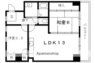 TWIN’S SQUARE EAST【203号室】の間取り