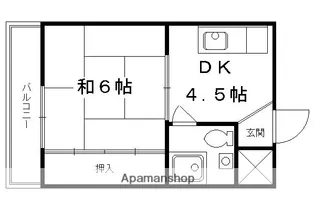 豊栄ハイツ【407号室】の間取り