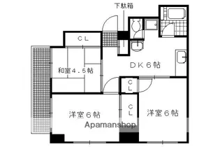 グレーシー高野【405号室】の間取り
