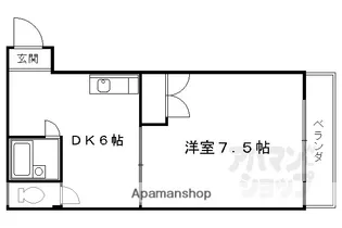 「ルシェール西院」【3-C号室】の間取り