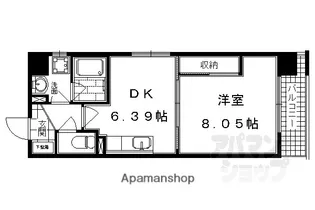 1DKの間取り画像