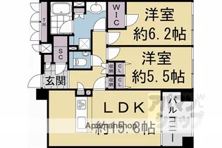 THE RESIDENCE 京都東洞院四条【402号室】の間取り