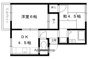 プレジール桂【101号室】の間取り