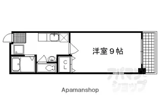 ハウスセゾン両替町【801号室】の間取り